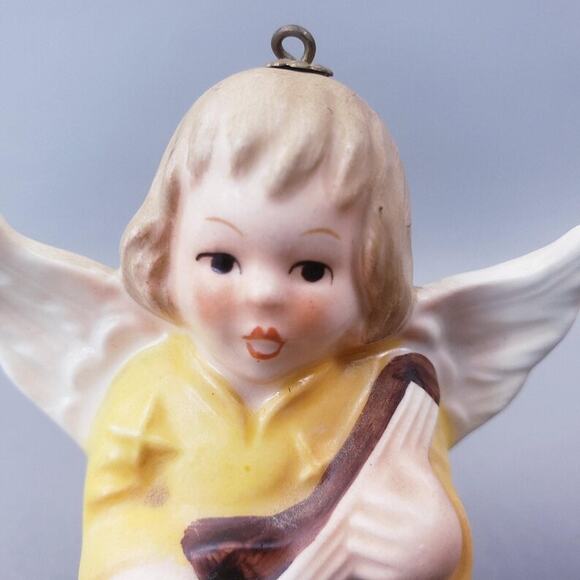 1977 Goebel Green Angel With Lute Bell Christmas Tree Ornament Lot of 3 - Picture 10 of 16